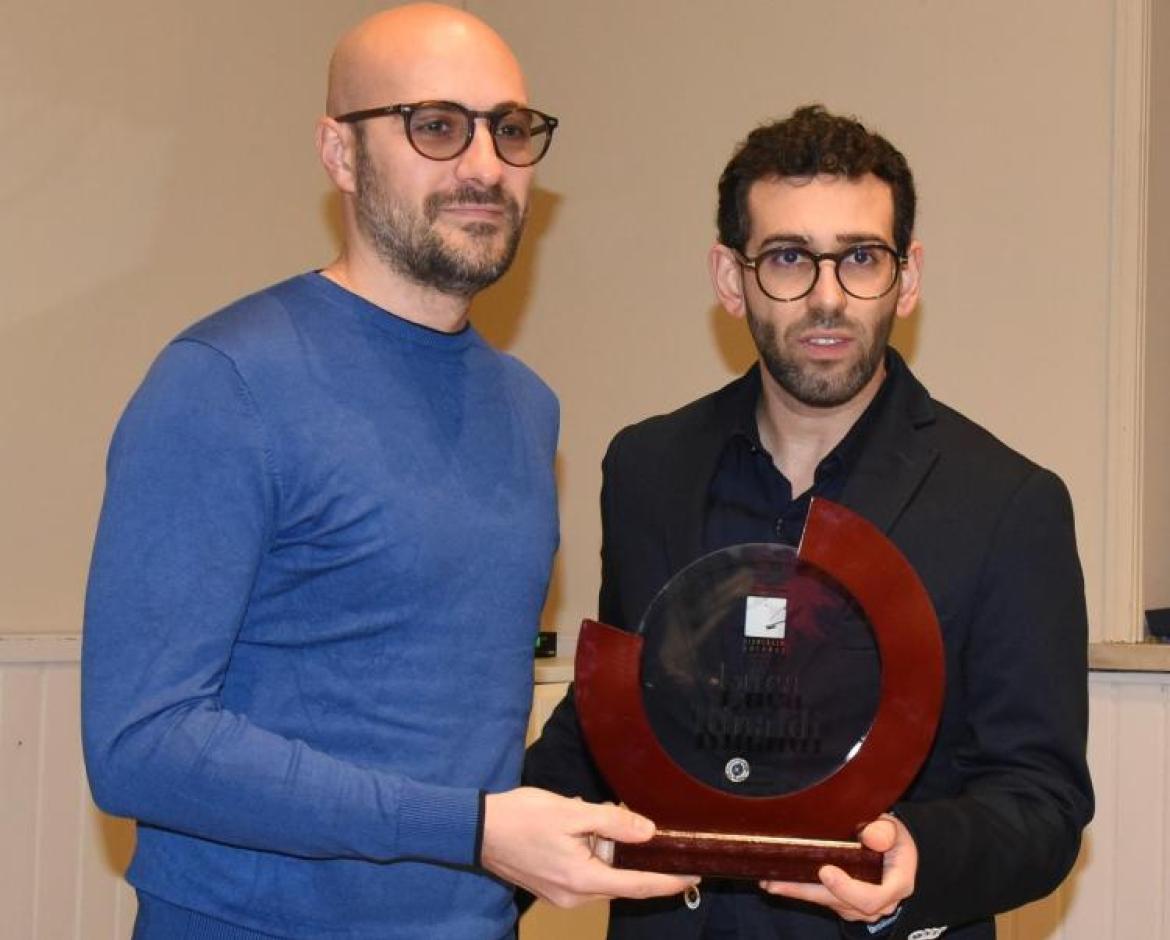 Luca Rinaldi, giornalista d'inchiesta, premiato a Vigevano