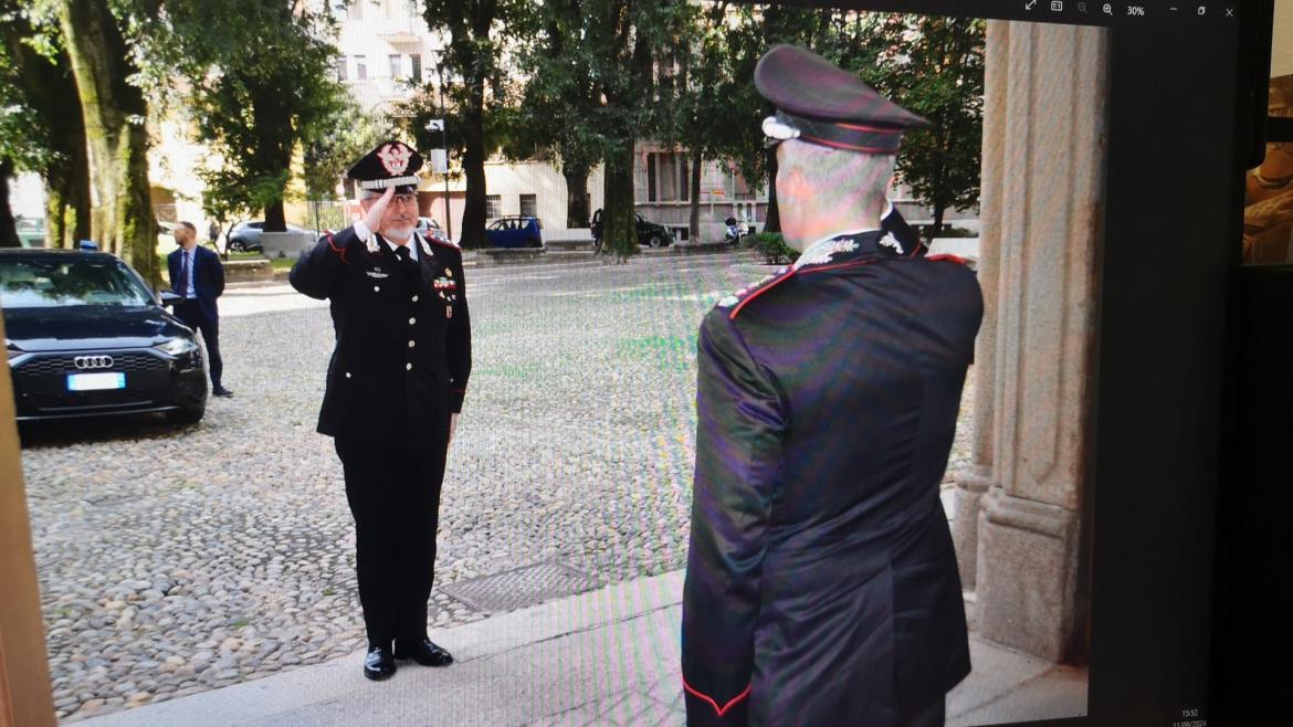 Il generale dei carabinieri di Milano in visita al comando provinciale