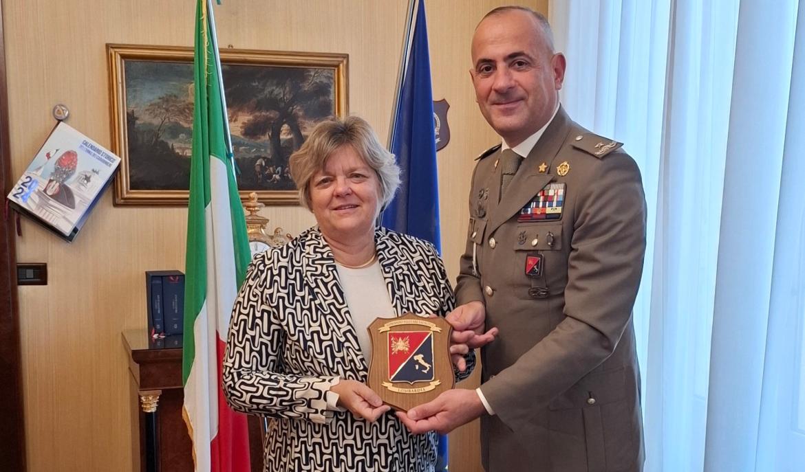 Il generale di brigata Carmine Sepe ha incontrato il prefetto di Pavia