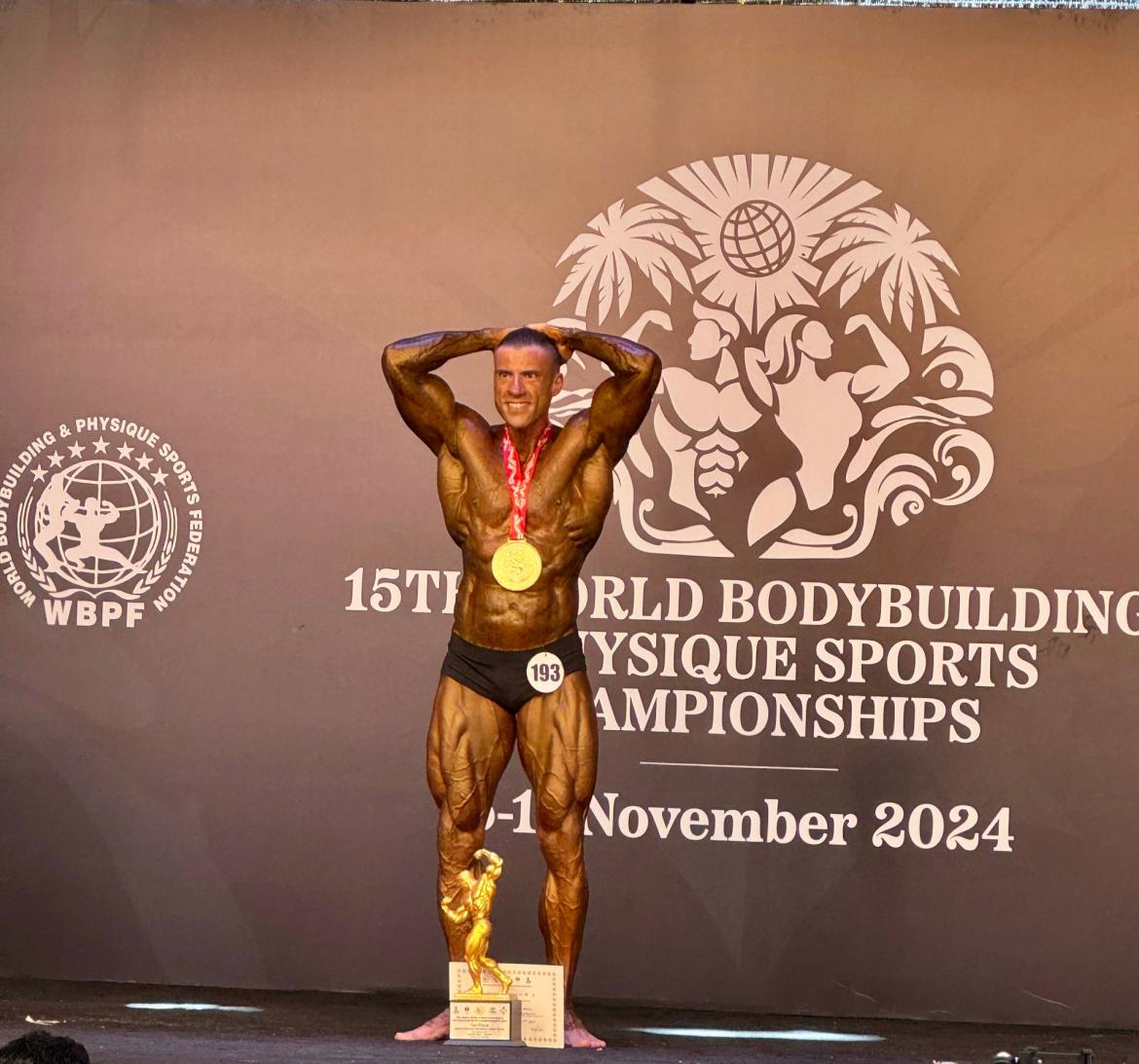 Body-building: Alessio Andrani campione del mondo della categoria Men’s Athletic Phisique +182 cm 