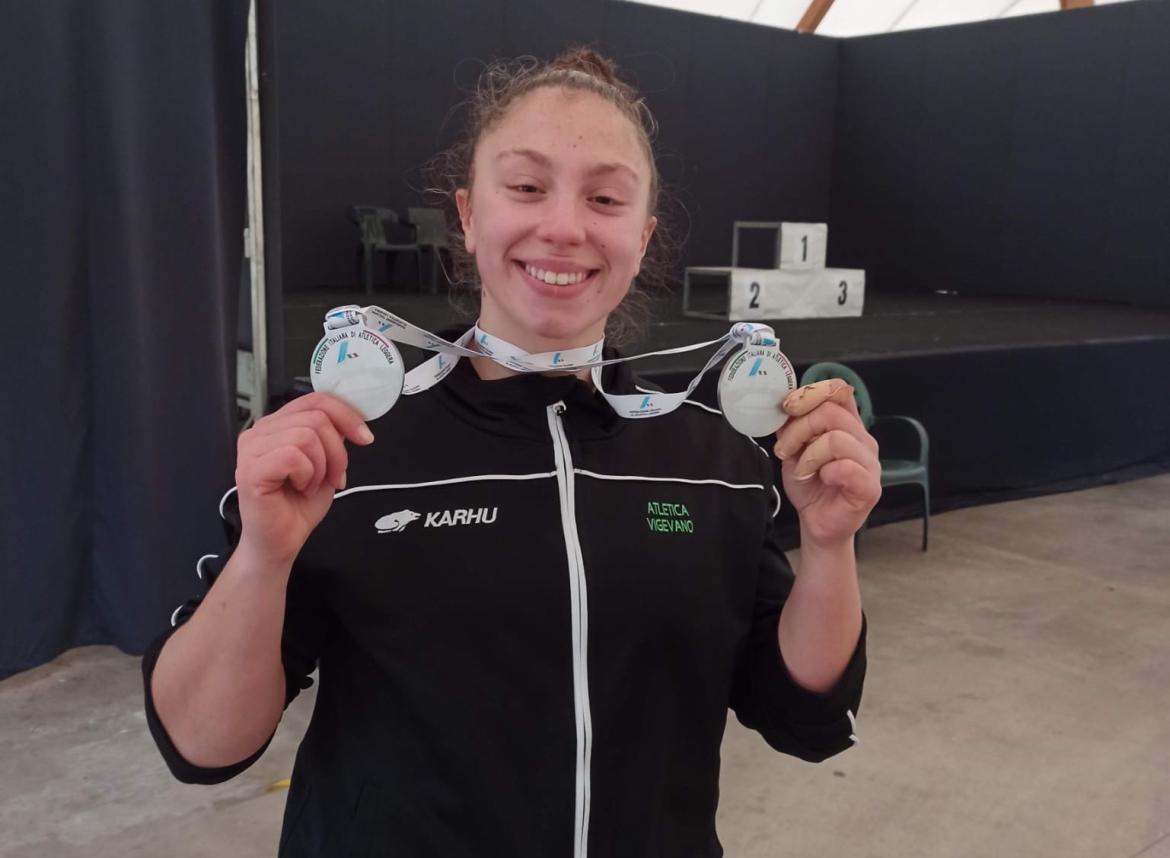 Atletica Vigevano, a Mariano Comense doppio argento per Alice Lazzaro nel martello