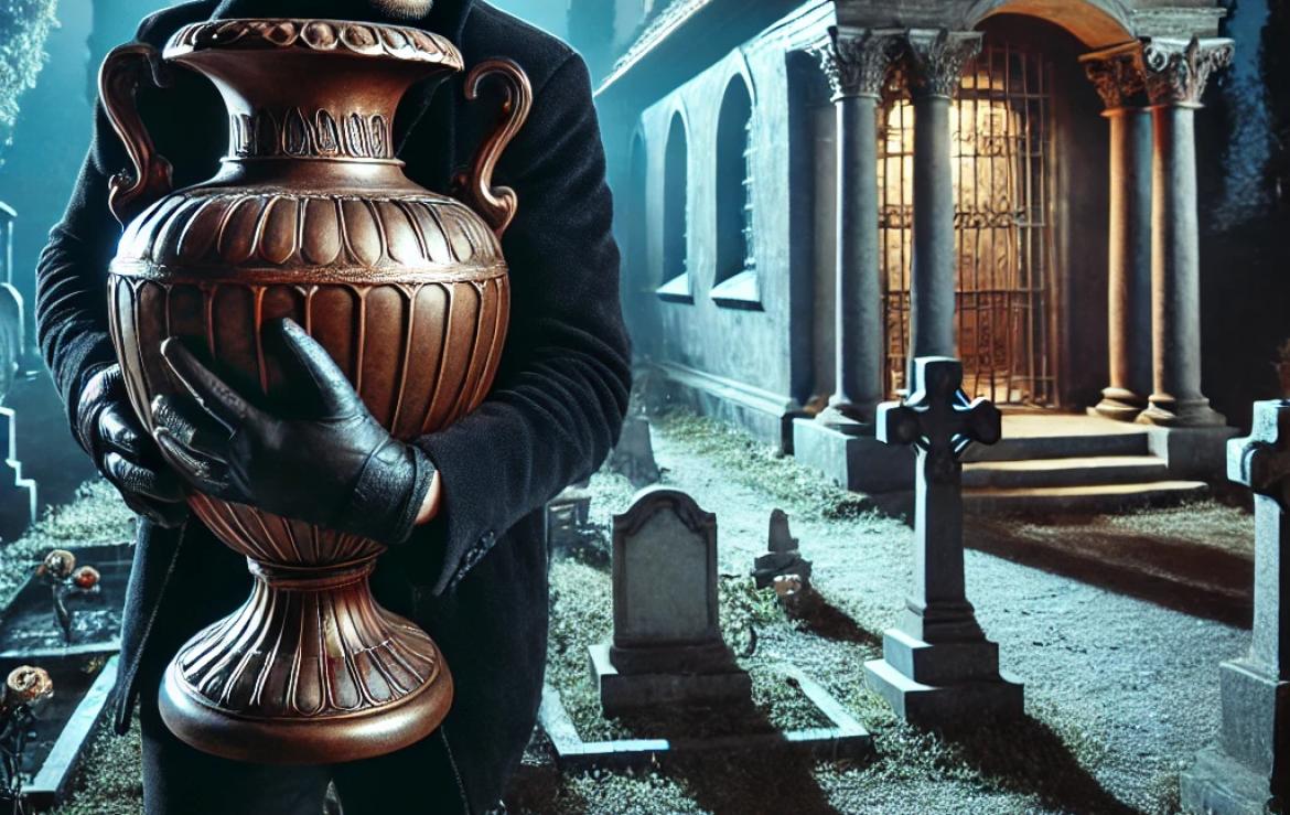 Furto al cimitero di Cassolnovo: asportato un vaso di valore da una cappella 