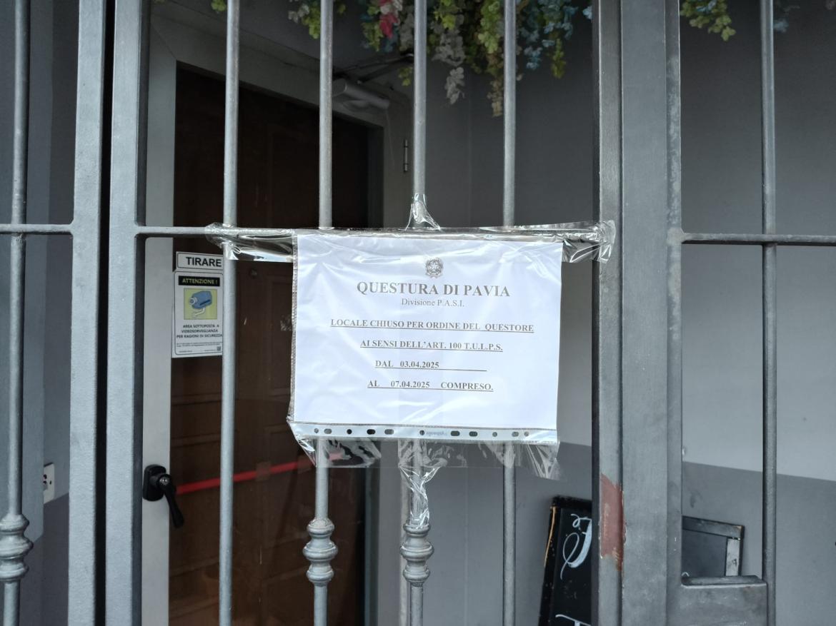Bar chiuso per cinque giorni per ordine del Questore