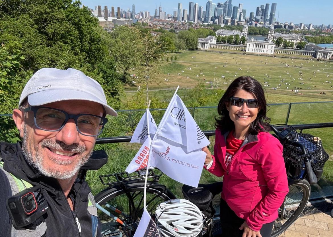 In bici da Londra a Roma per raccontare il Carnaroli