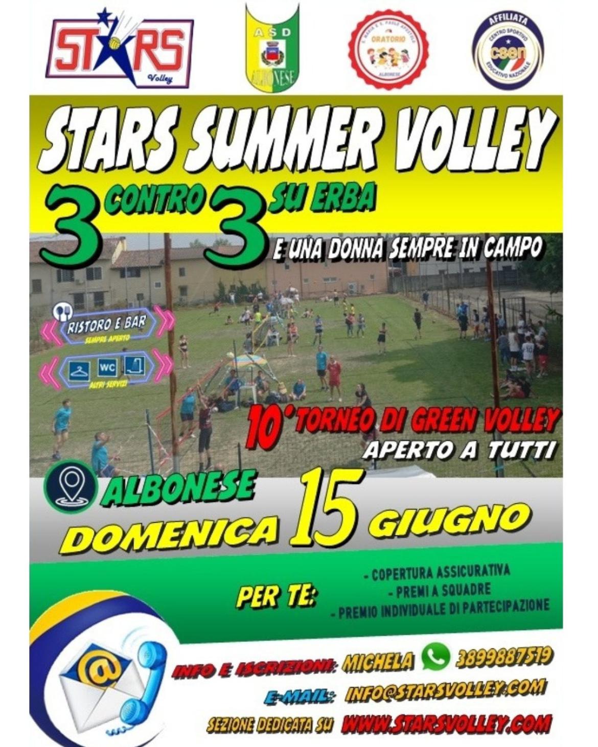 Domenica 15 giugno la 10a edizione del torneo Stars Summer Volley