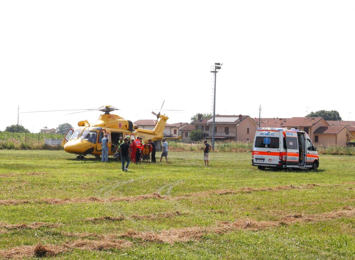 Un ragazzo di 24 anni si infortuna a Sartirana. Soccorso in elicottero