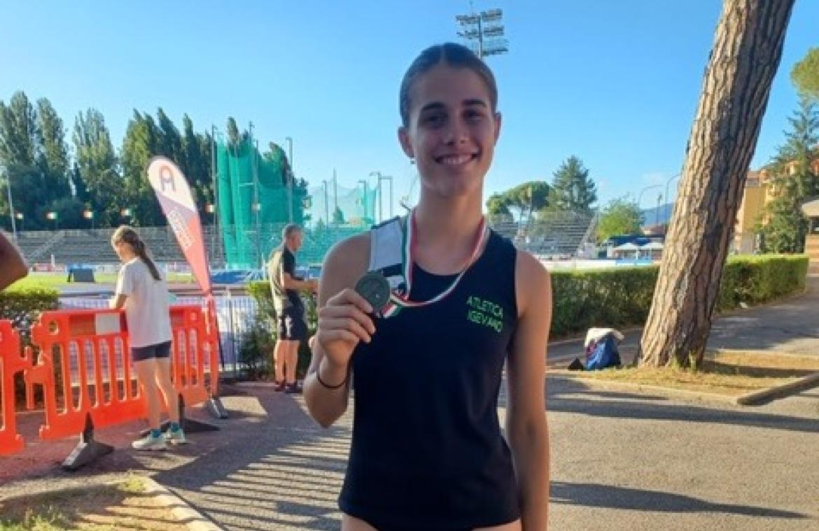 Atletica Vigevano, Francesca Bertolotti è bronzo nel salto in lungo agli Italiani Allieve