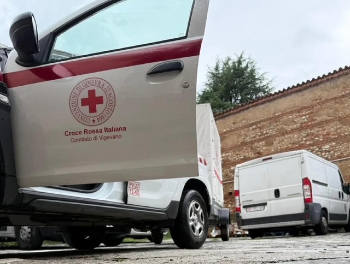Maltempo, una delegazione della Croce Rossa di Vigevano in supporto alle popolazione dell'Oltrepò