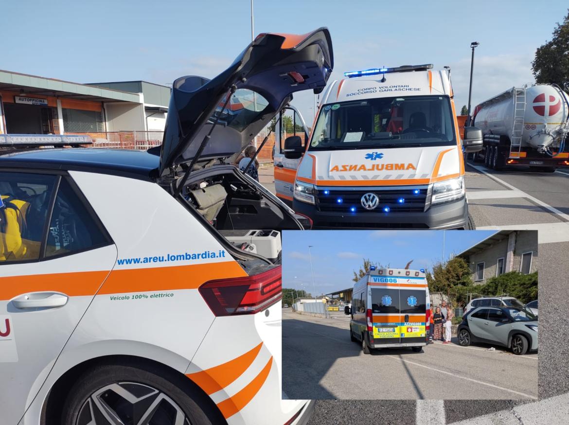 Un pedone investito a Garlasco. Arriva la moglie e ha un malore