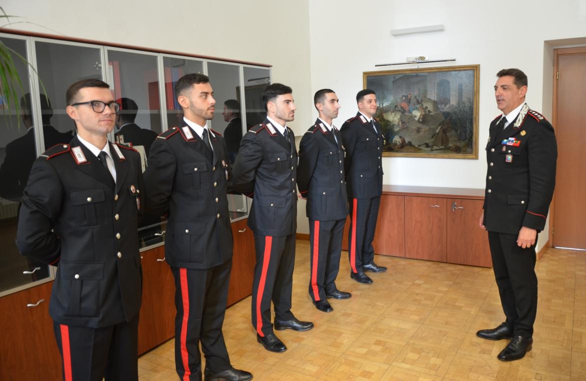Nuovi allievi marescialli in servizio sul territorio provinciale per il terzo anno di scuola