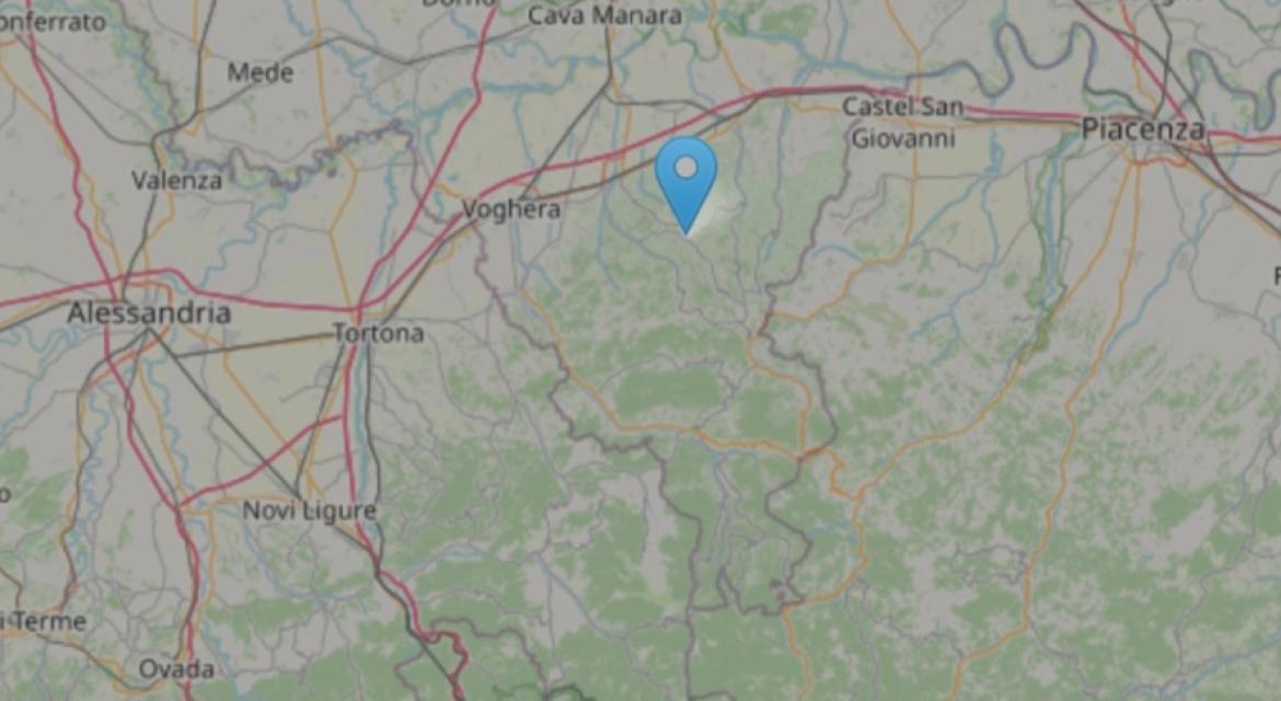 Rilevata una scossa di terremoto in provincia di Pavia. Epicentro a Montalto Pavese