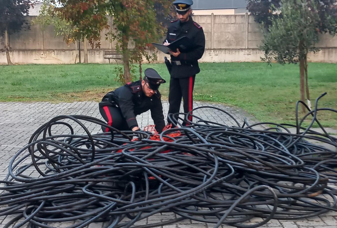 I carabinieri recuperano 100 chili di rame. Una denuncia per ricettazione