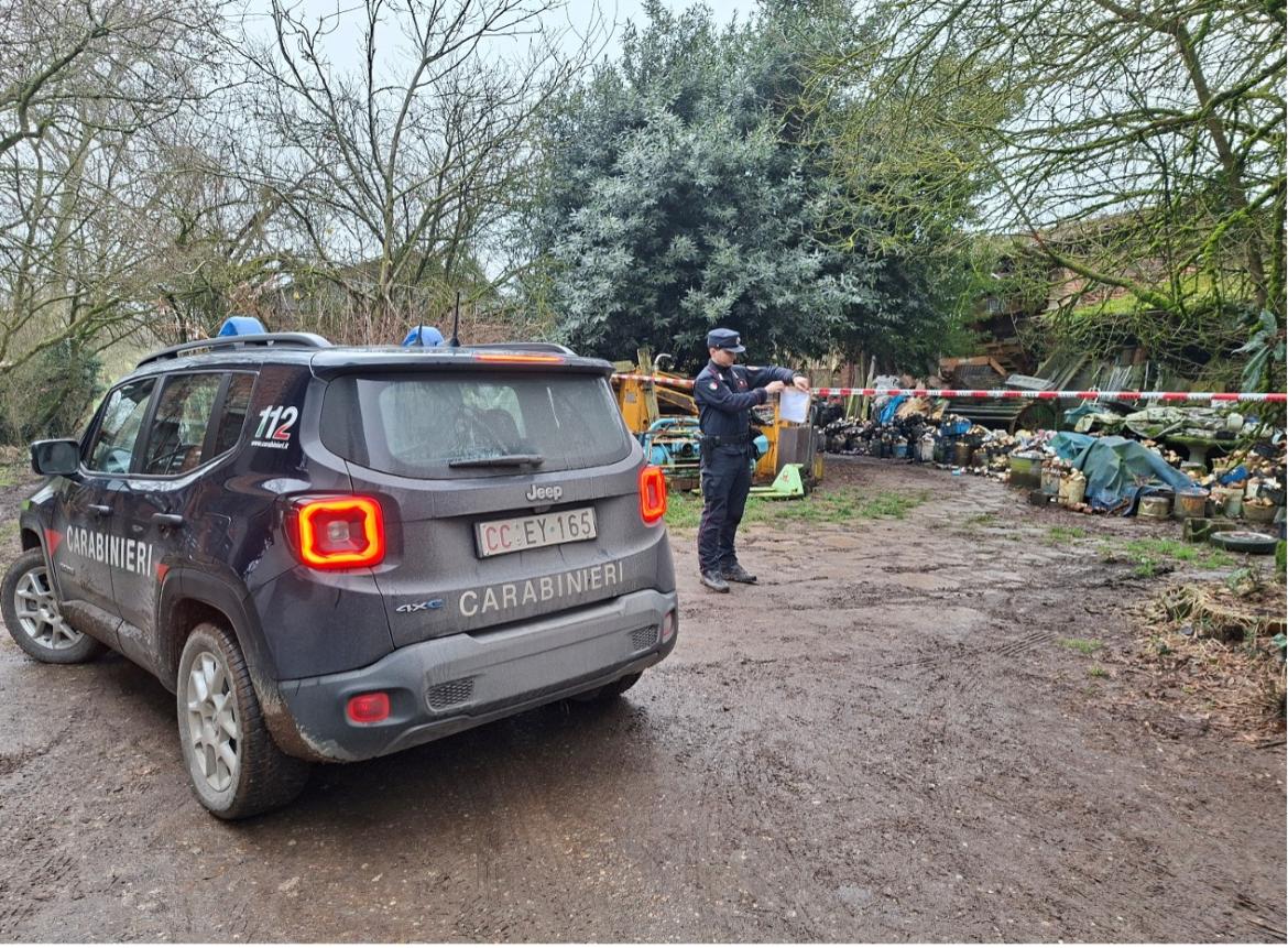 Sequestrata una discarica abusiva a Miradolo Terme, sei indagati