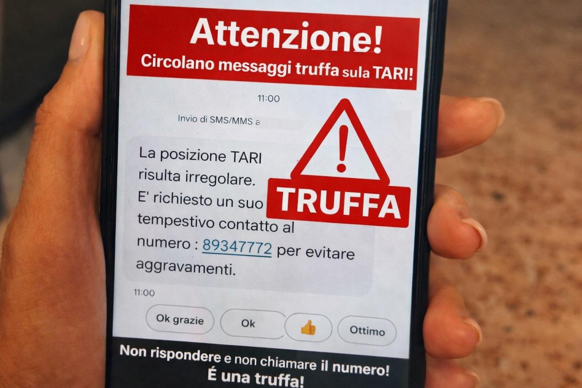 &laquo;Posizione TARI irregolare&raquo;, la nuova truffa via SMS