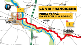 Via Francigena: da Vercelli a Robbio, la prima tappa lomellina