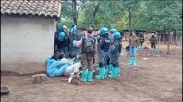 Al rifugio di Sairano polizia e carabinieri in forze dall'alba di oggi sgomberano gli animalisti 