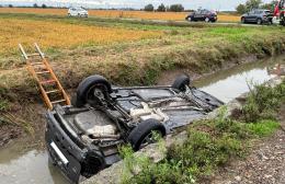 Auto ribaltata nel fosso: soccorso un giovane di 24 anni