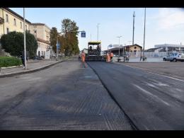 Viale Mazzini chiusa al traffico, cantiere in corso