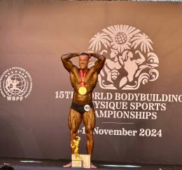 Body-building: Alessio Andrani campione del mondo della categoria Men’s Athletic Phisique +182 cm 
