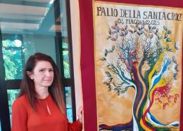 Mortara, svelato il Palio di Santa Croce dipinto da Laura Boccalini