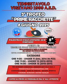 Tennistavolo, l'ultima tappa del circuito "Prime Racchette" sarà organizzata dal TT Vigevano 1999