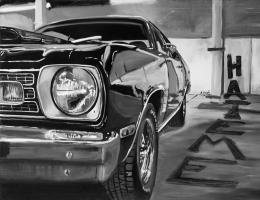 Le automobili decadenti di Iberti: dipinti dalle strade americane