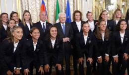 Calcio, femminile: la Nazionale italiana ricevuta al Quirinale