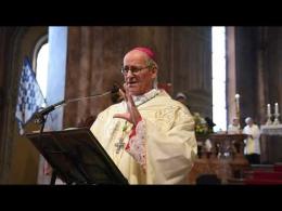 Il pontificale con il vescovo per la ricorrenza del Beato Matteo