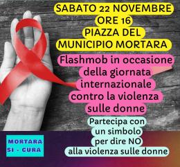 Il gruppo Mortara Si-Cura organizza un flashmob contro la violenza sulle donne