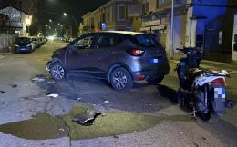 Vigevano: scontro auto-scooter in corso Genova