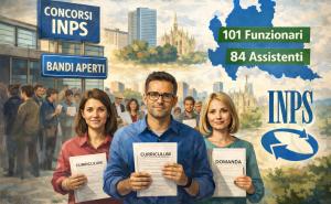 Inps assume in Lombardia: online i bandi per 101 funzionari e 84 assistenti