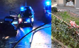 Vigevano, l&rsquo;inseguimento nella notte per le vie della citt&agrave; finisce con lo schianto contro un palo