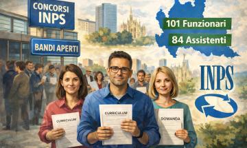 Inps assume in Lombardia: online i bandi per 101 funzionari e 84 assistenti