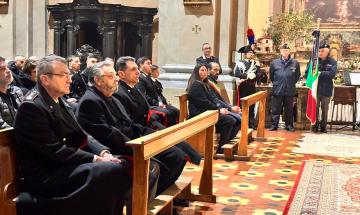 Il carabiniere Dapr&agrave;, ucciso nella strage di Castel D'Azzano. Una messa lo ha ricordato